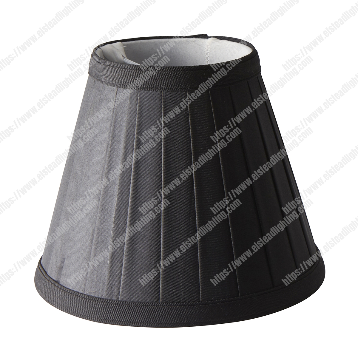 Clip Shades Pleated Black Candle Shade