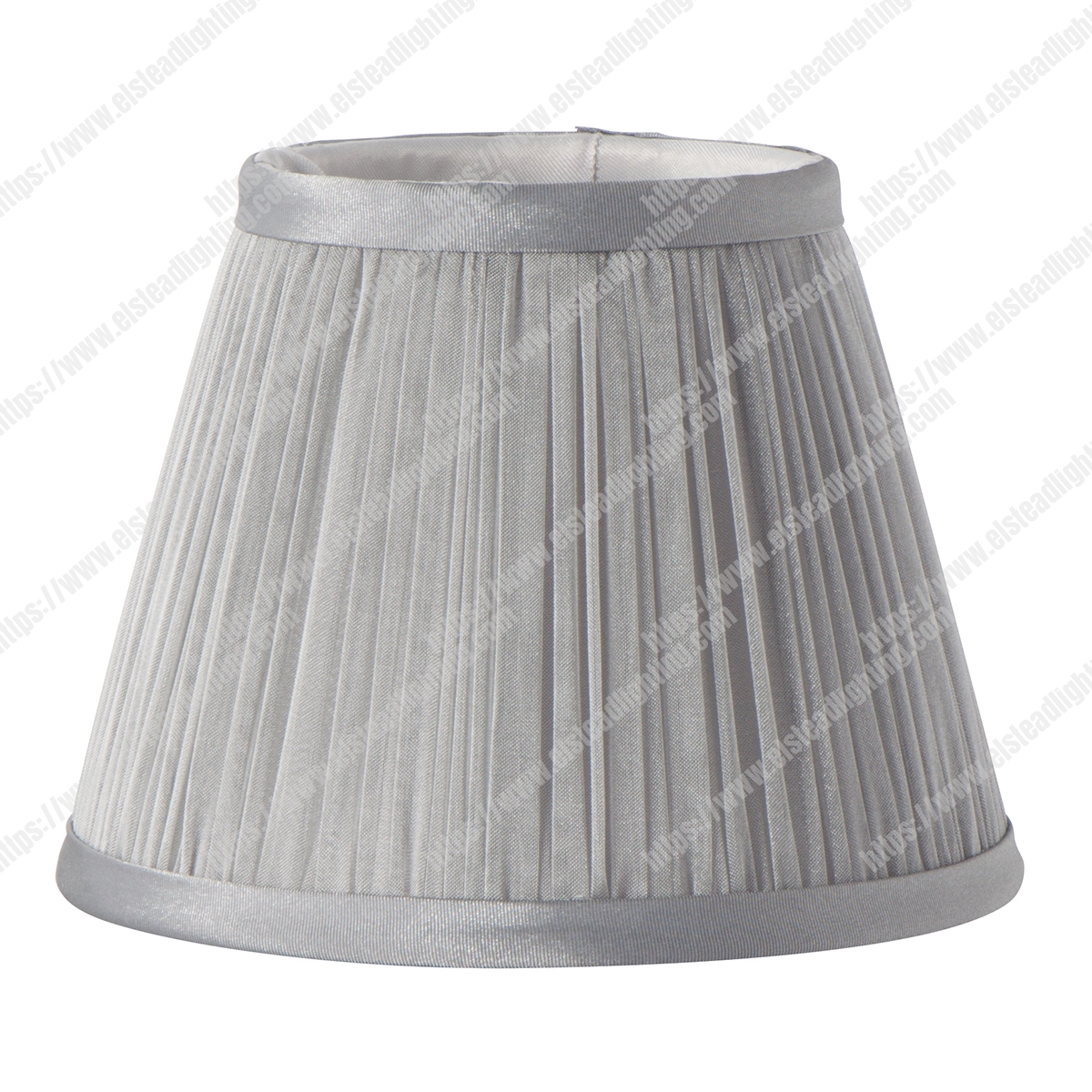 Clip Shades Pleated Grey Chiffon Candle Shade
