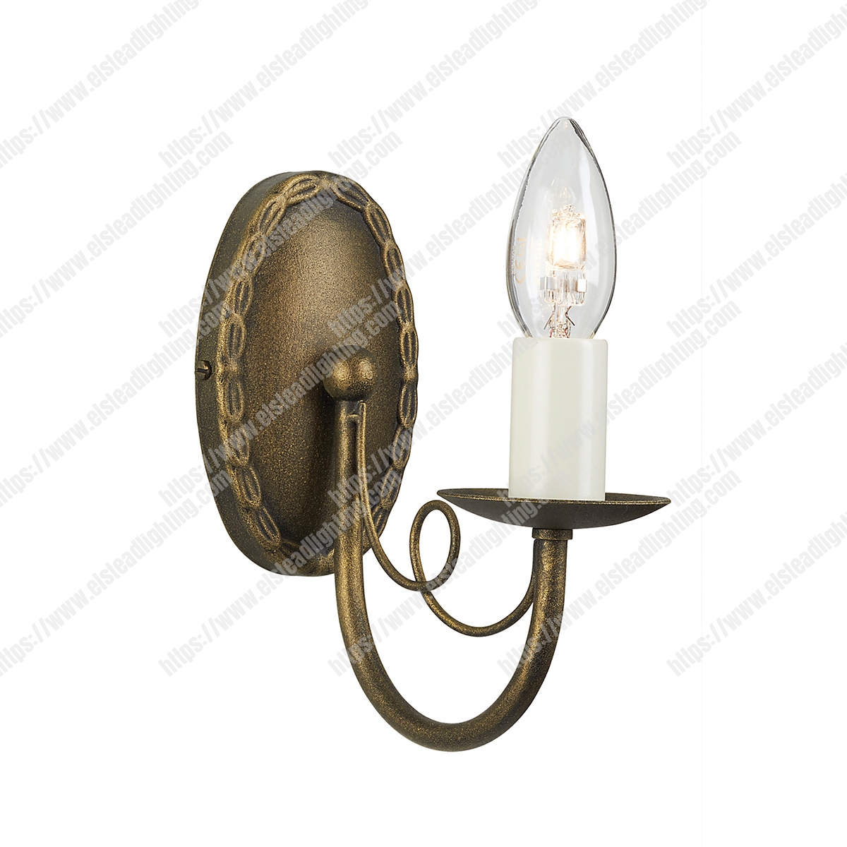 Minster 1 Light Wall Light – Black/Gold