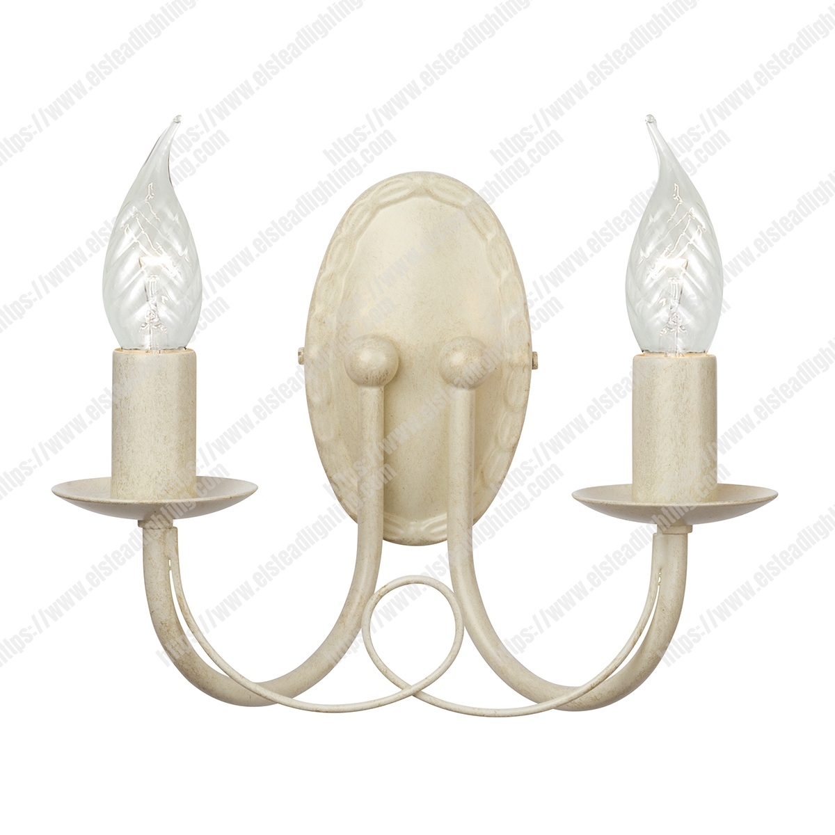 Minster 2 Light Wall Light - Ivory Gold