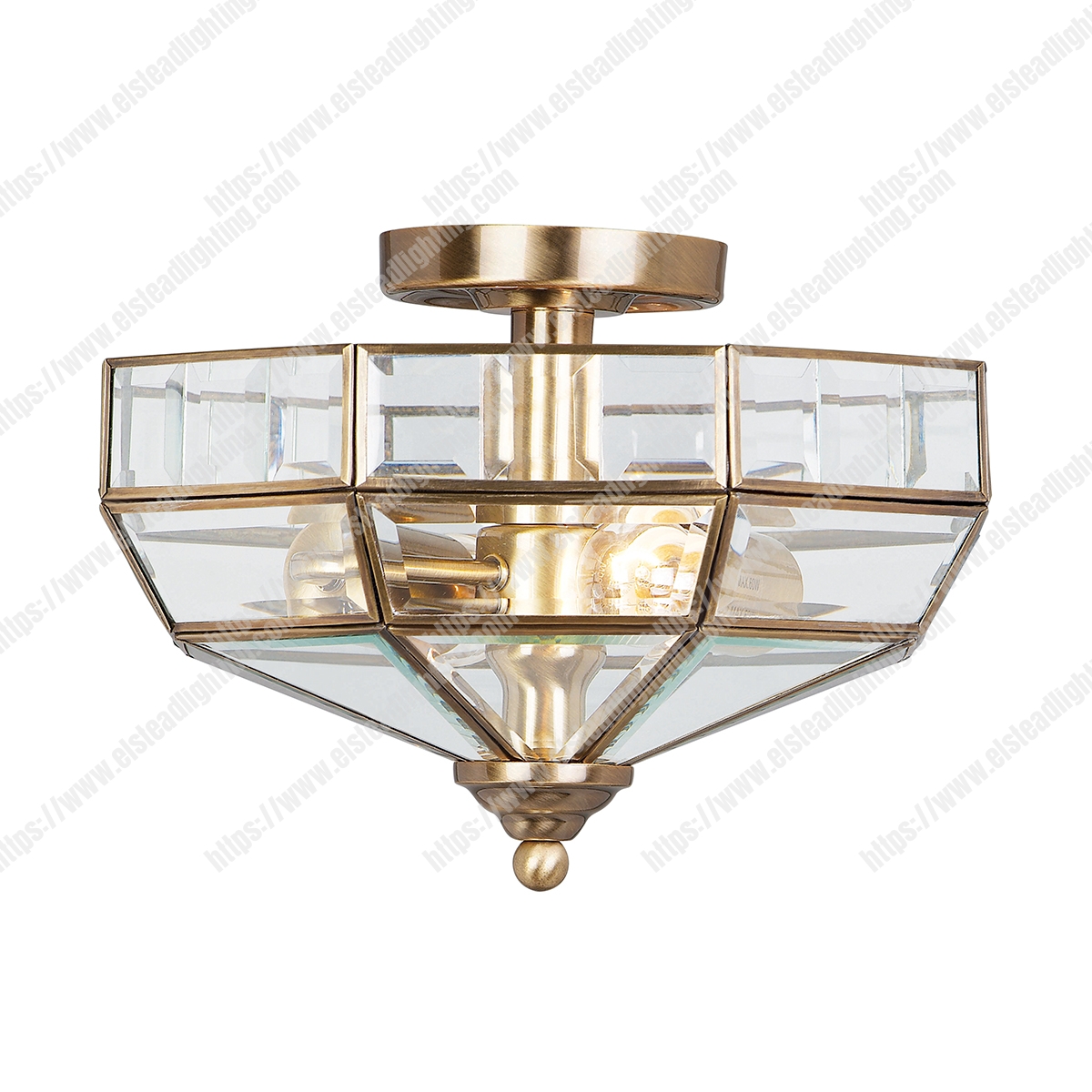 Old Park 2 Light Wall Lantern - Aged Bronze