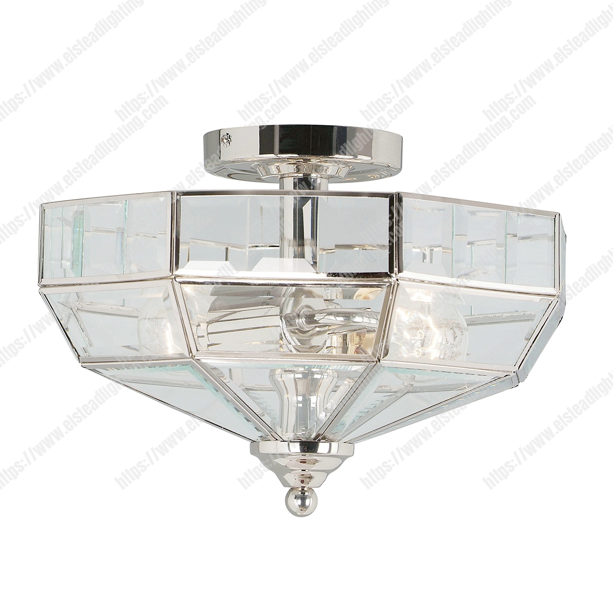 Old Park 2 Light Wall Lantern – Polished Nickel