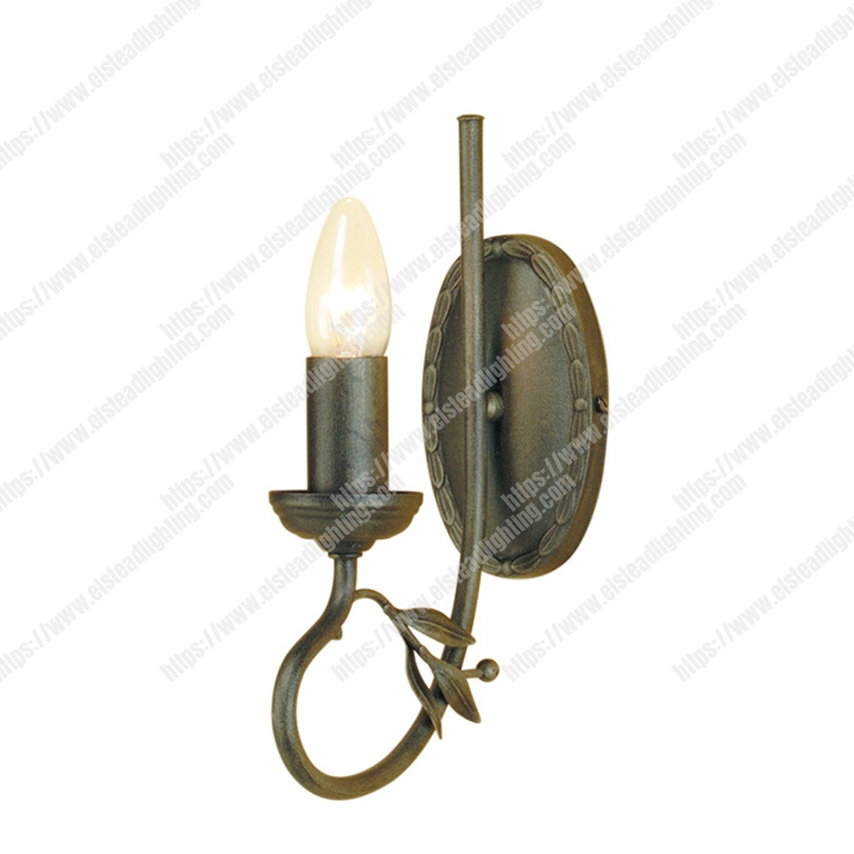Olivia 1 Light Wall Light – Black/Gold