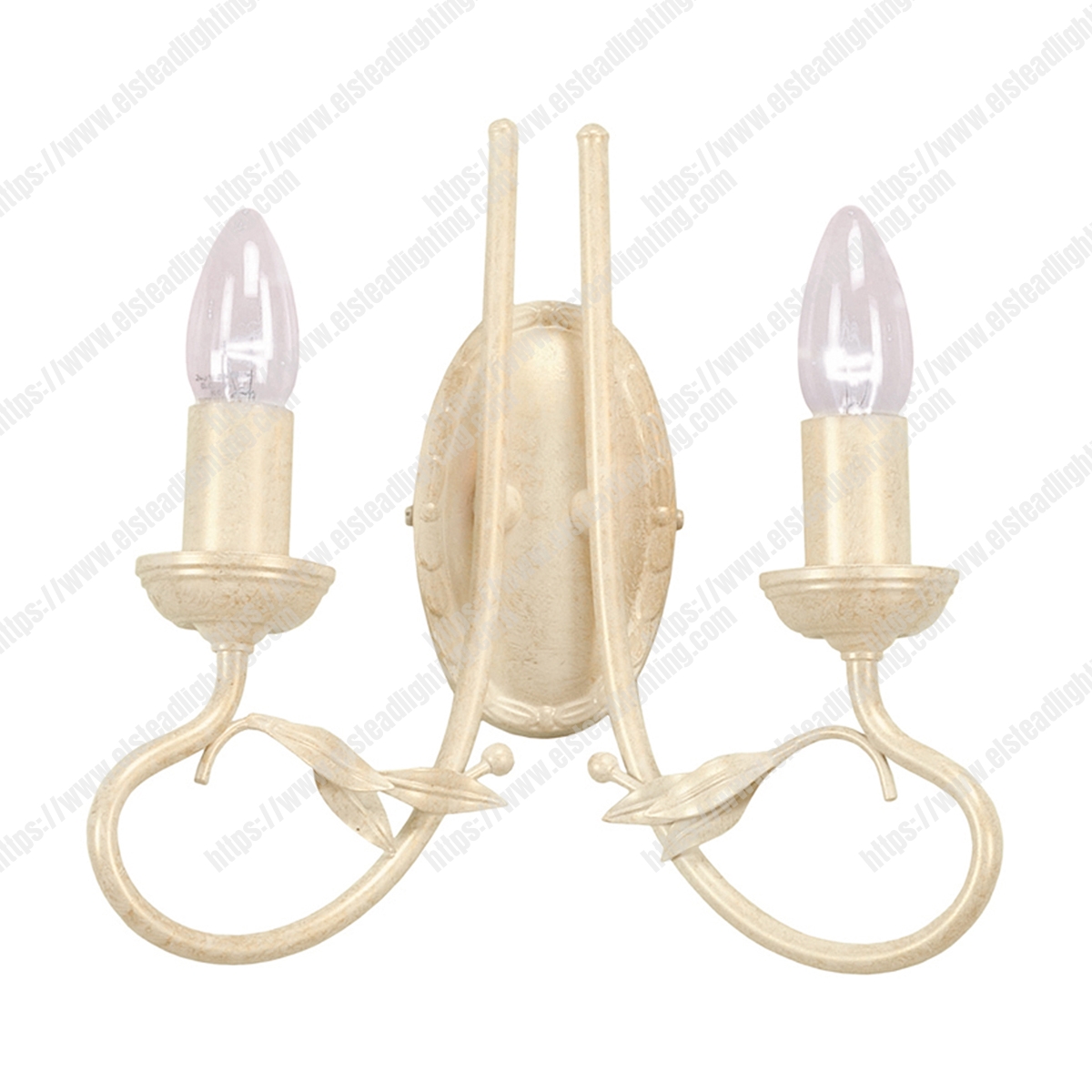 Olivia 2 Light Wall Light - Ivory/Gold