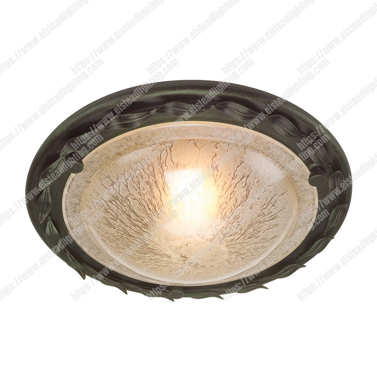 Olivia 1 Light Flush – Black/Gold