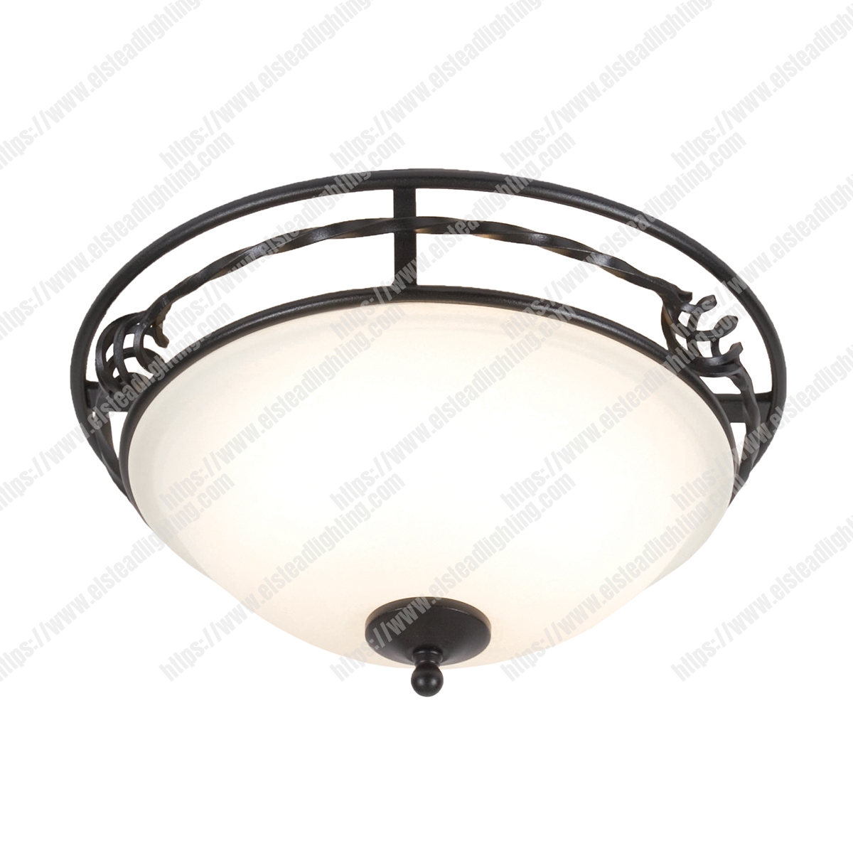 Pembroke 2 Light Flush Light Style A - Black