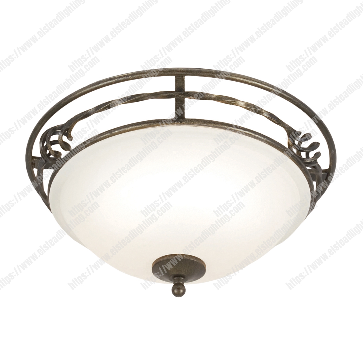 Pembroke 2 Light Flush Light Style A – Black/Gold