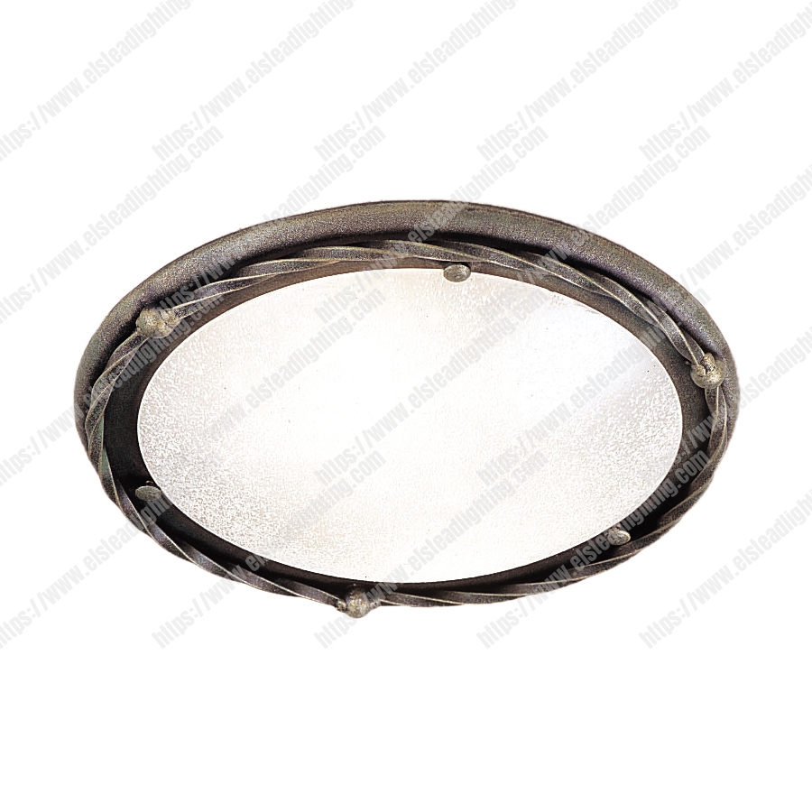 Pembroke 1 Light Flush Light Style B - Black/Gold