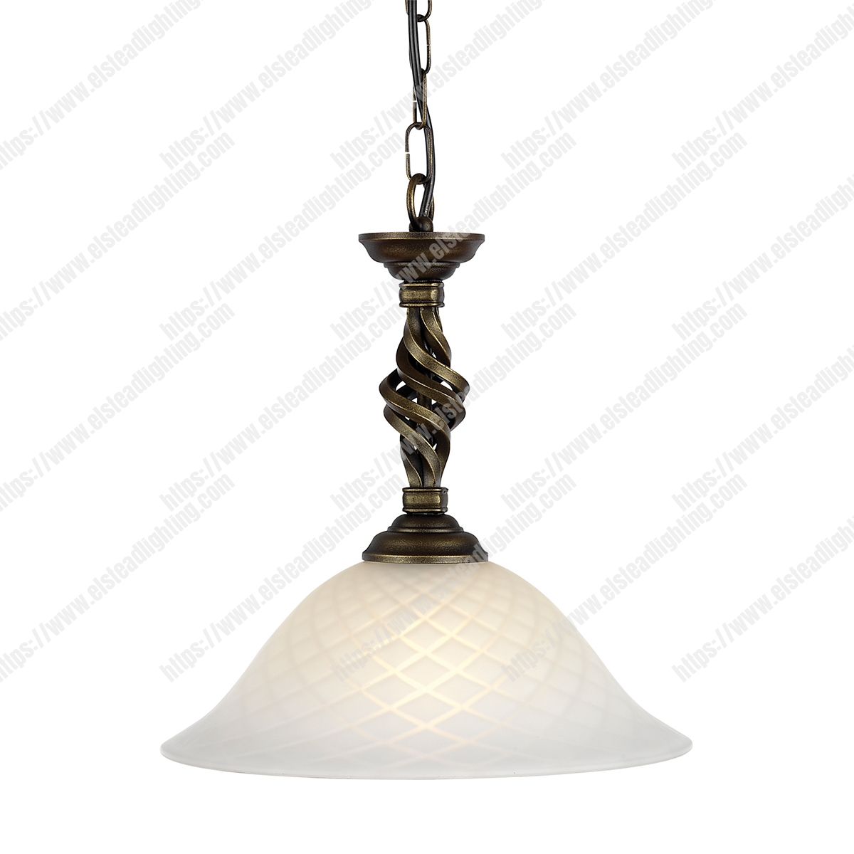 Pembroke 1 Light Pendant – Black/Gold