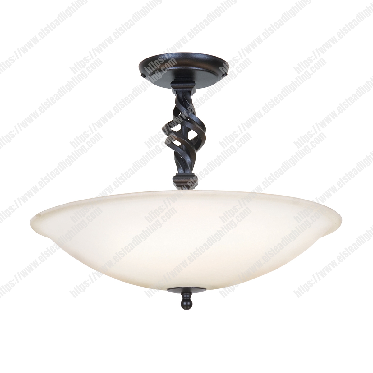 Pembroke 3 Light Semi-Flush - Black