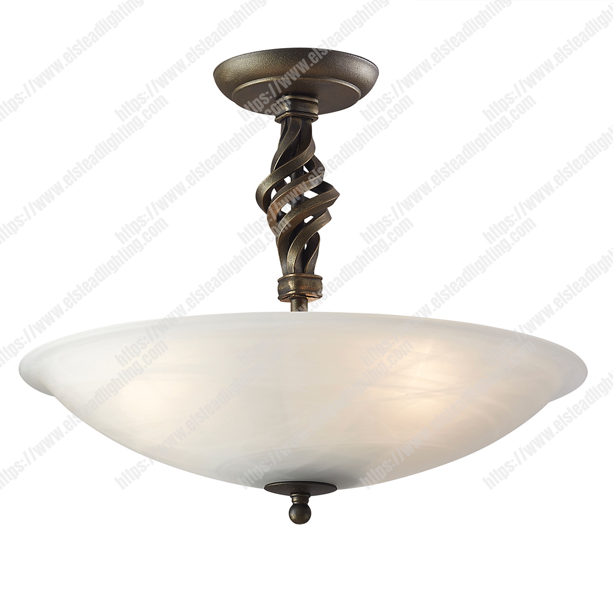 Pembroke 3 Light Semi-Flush – Black/Gold