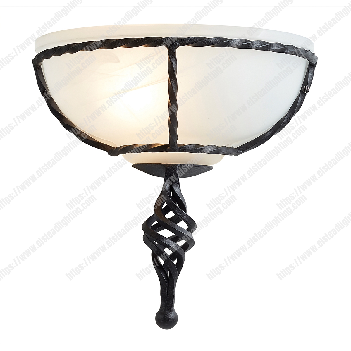 Pembroke 1 Light Wall Uplighter - Black