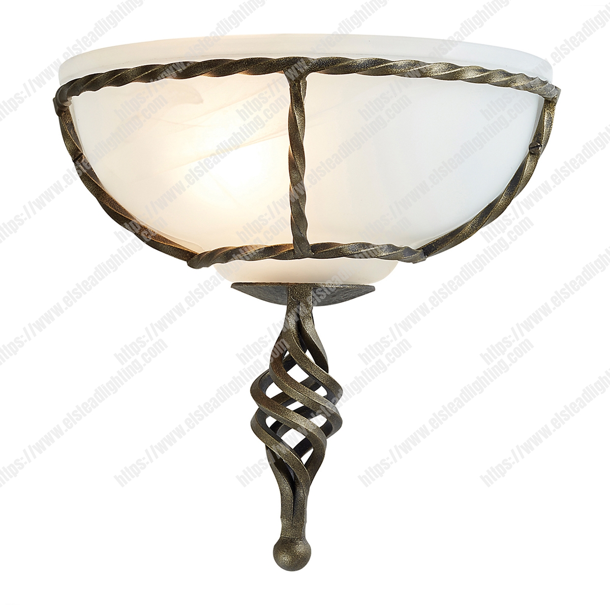 Pembroke 1 Light Wall Uplighter – Black/Gold