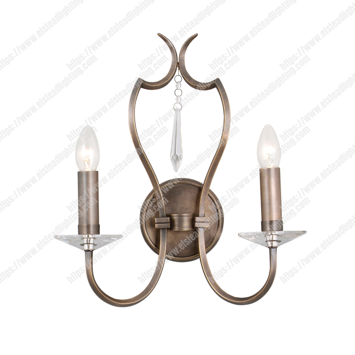 Pimlico 2 Light Wall Light – Dark Bronze