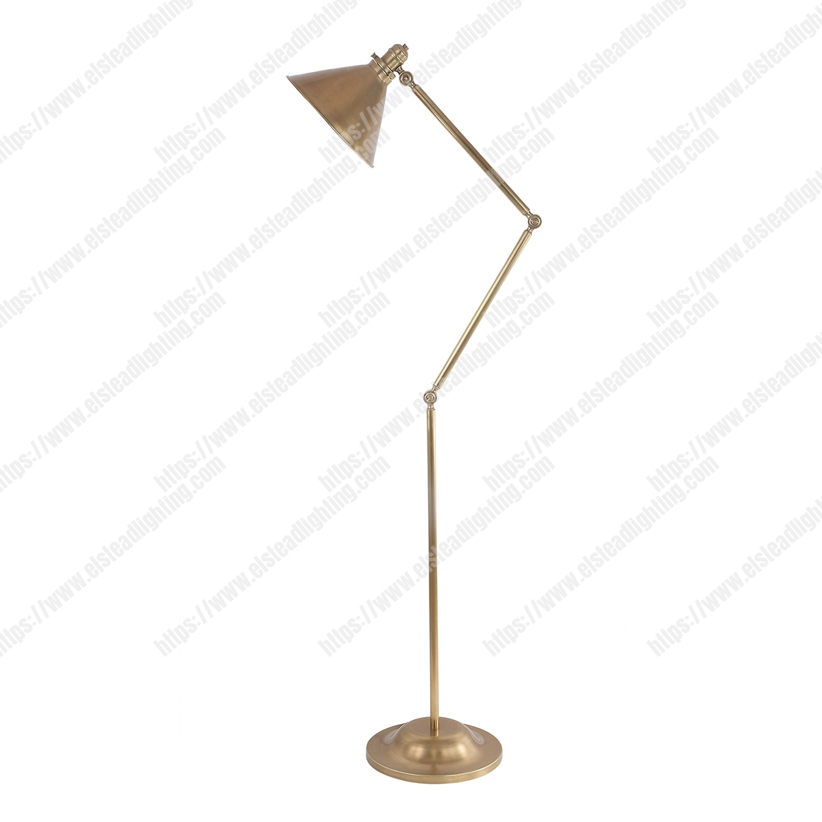 Provence 1 Light Floor Lamp - Aged Brass