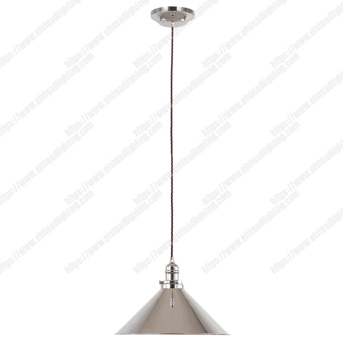 Provence 1 Light Pendant - Polished Nickel