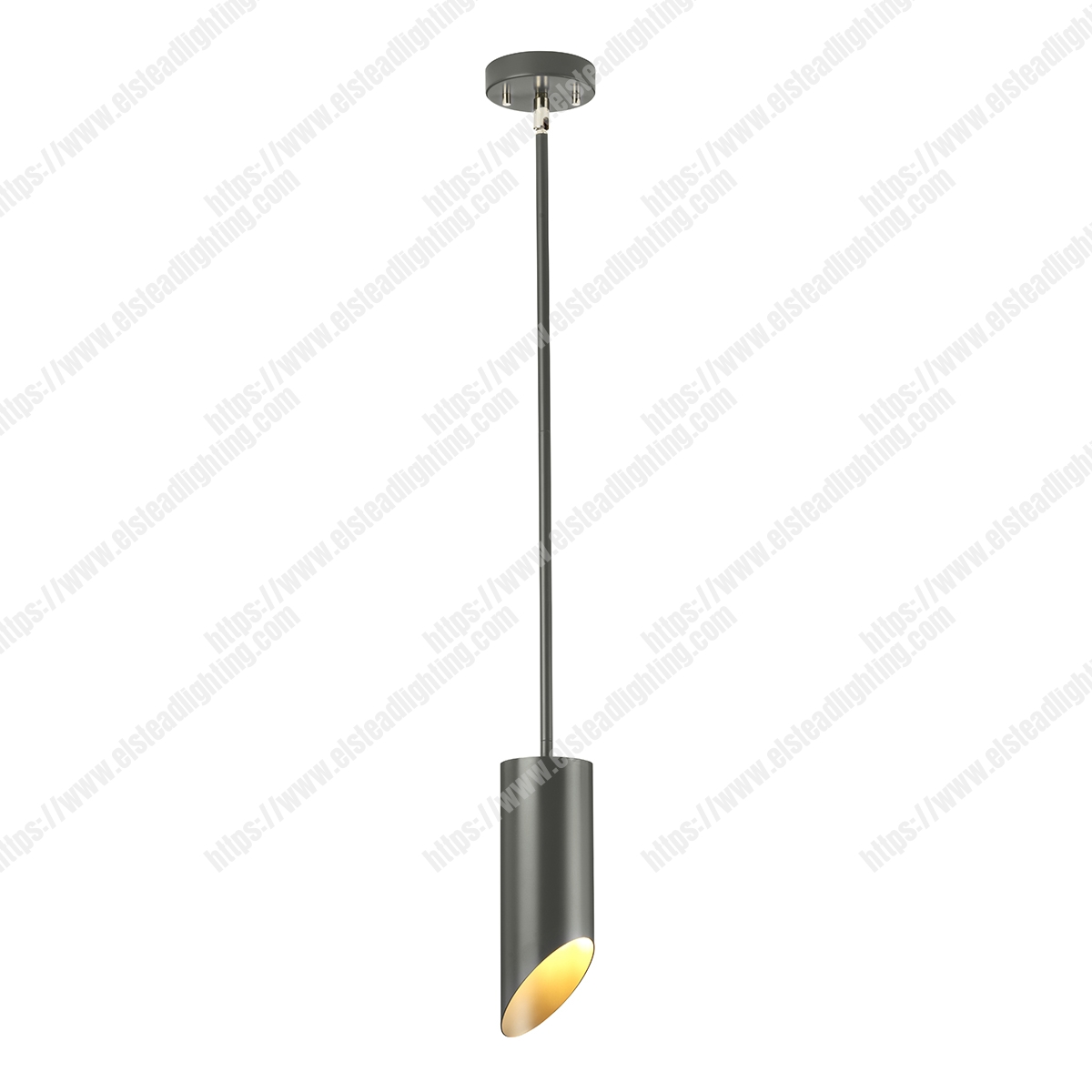 Quinto 1 Light Pendant – Dark Grey Polished Nickel