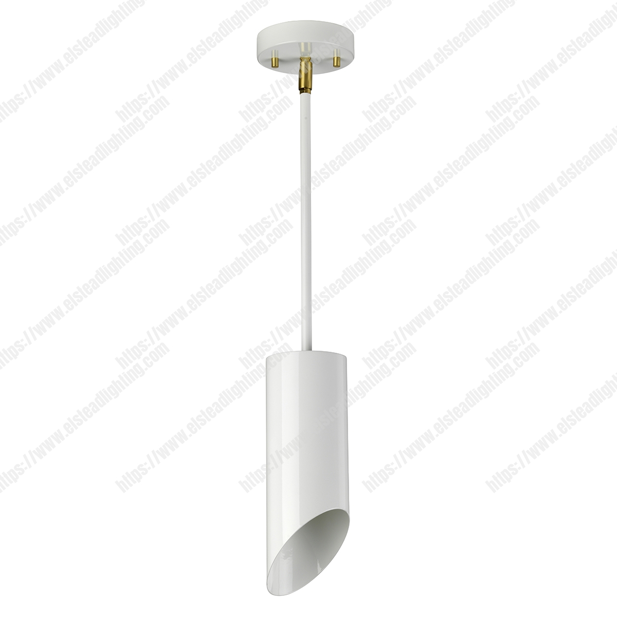 Quinto 1 Light Pendant - White Aged Brass