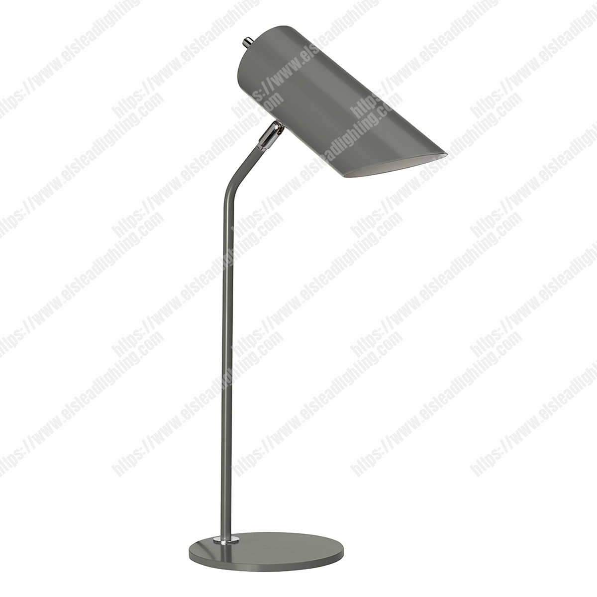 Quinto 1 Light Table Lamp - Dark Grey Polished Nickel
