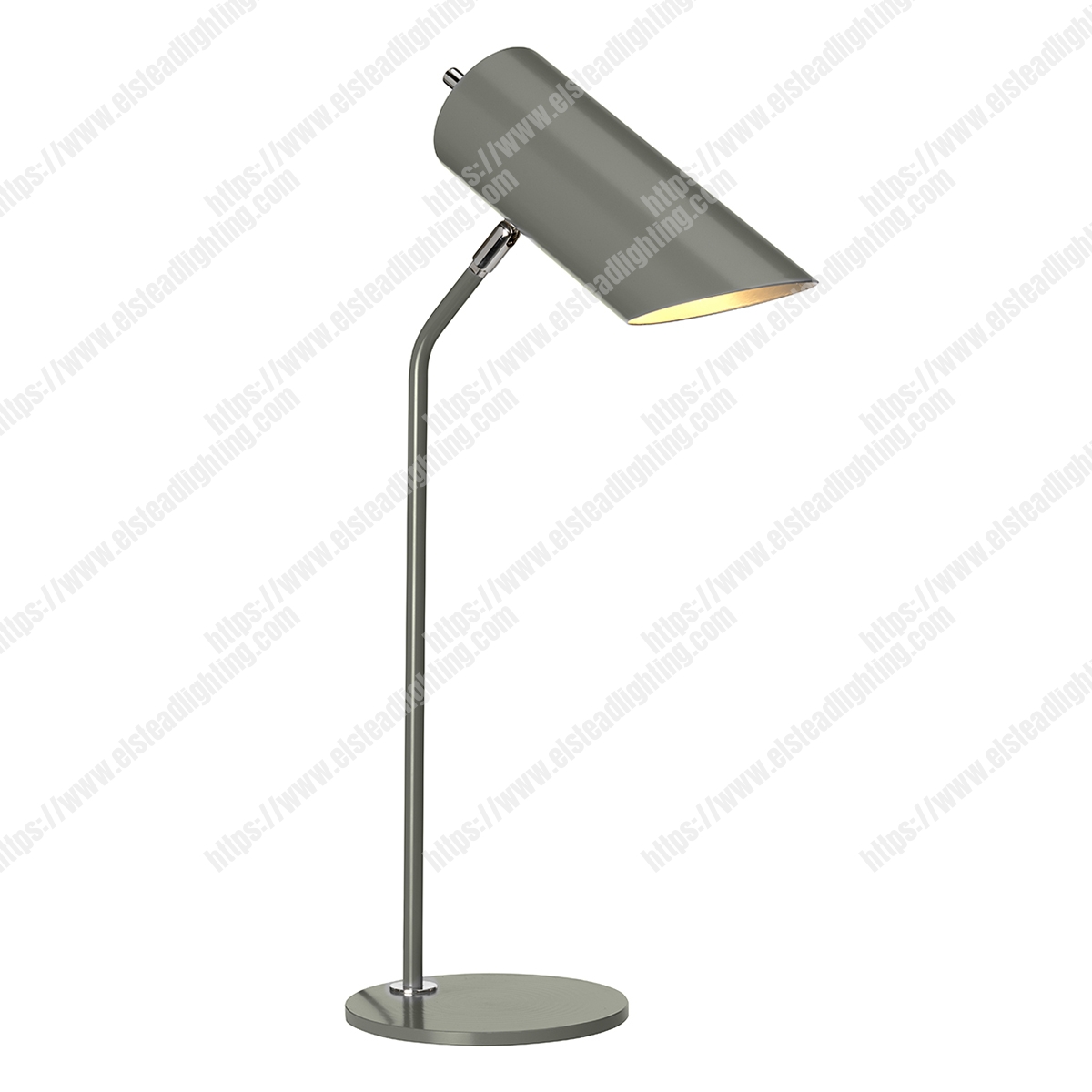 Quinto 1 Light Table Lamp - Dark Grey Polished Nickel