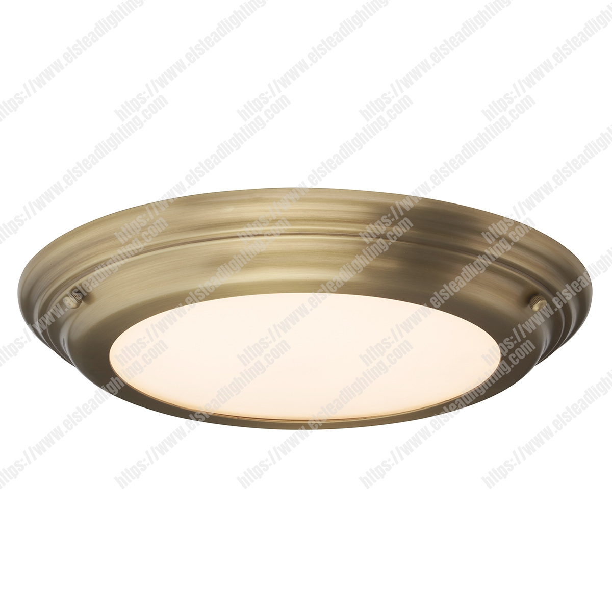 Welland 1 Light Flush Light – Aged Brass
