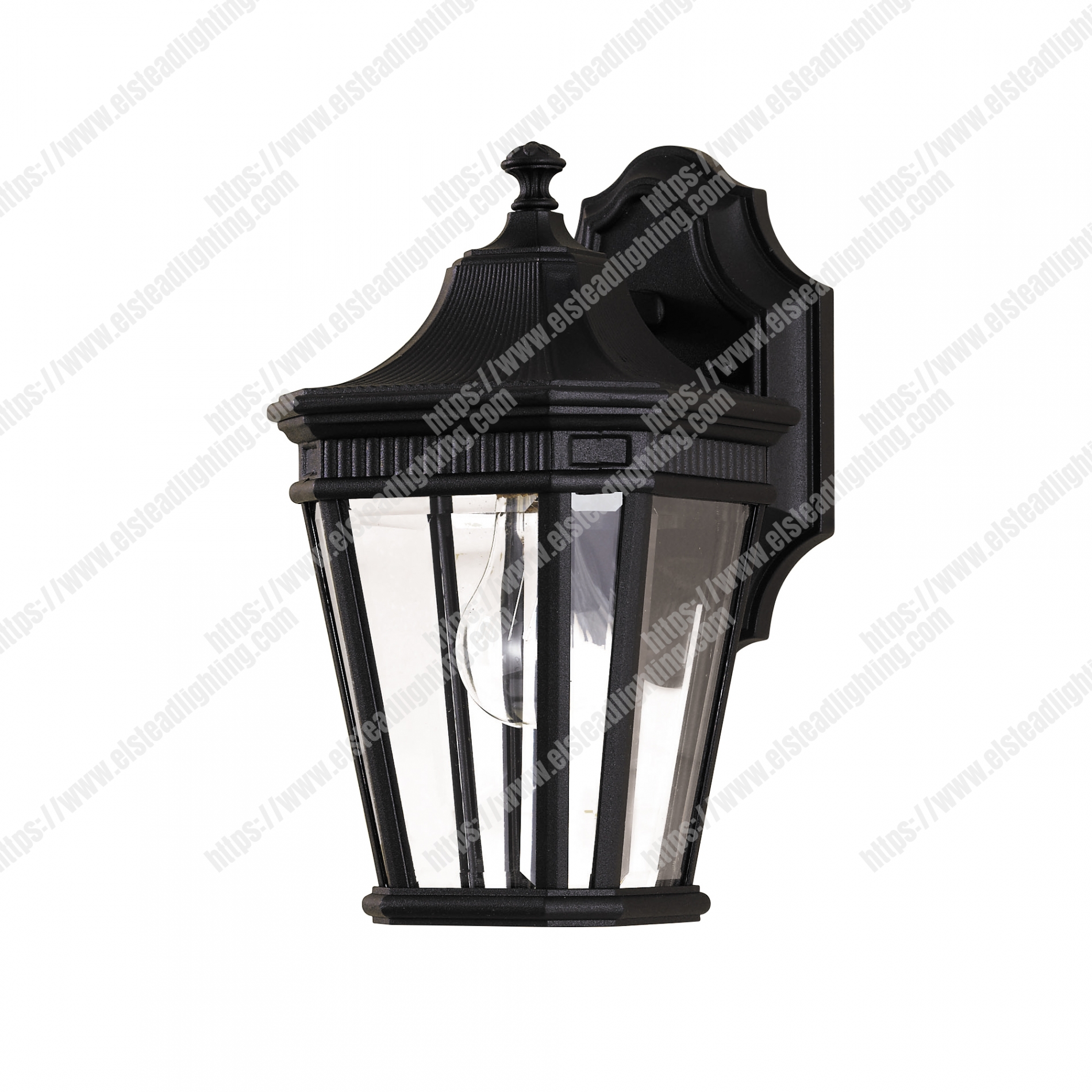 Cotswold Lane 1 Light Small Wall Lantern - Black