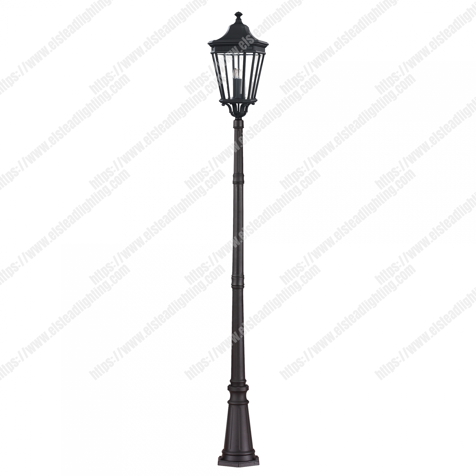 Cotswold Lane 3 Light Large Post – Black