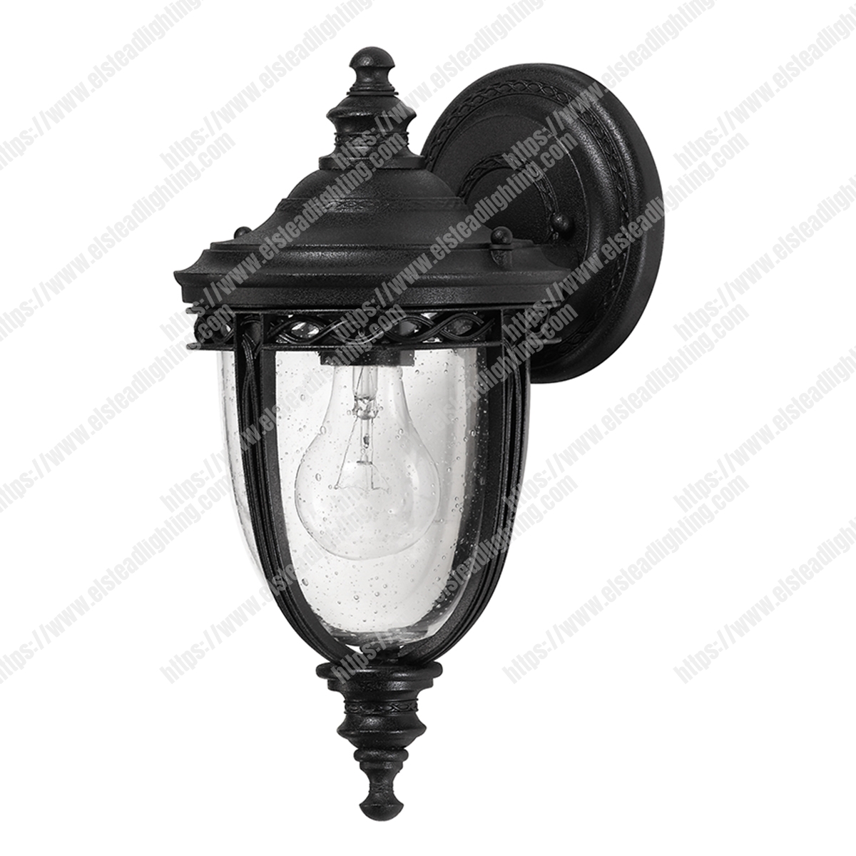 English Bridle 1 Light Small Wall Lantern – Black