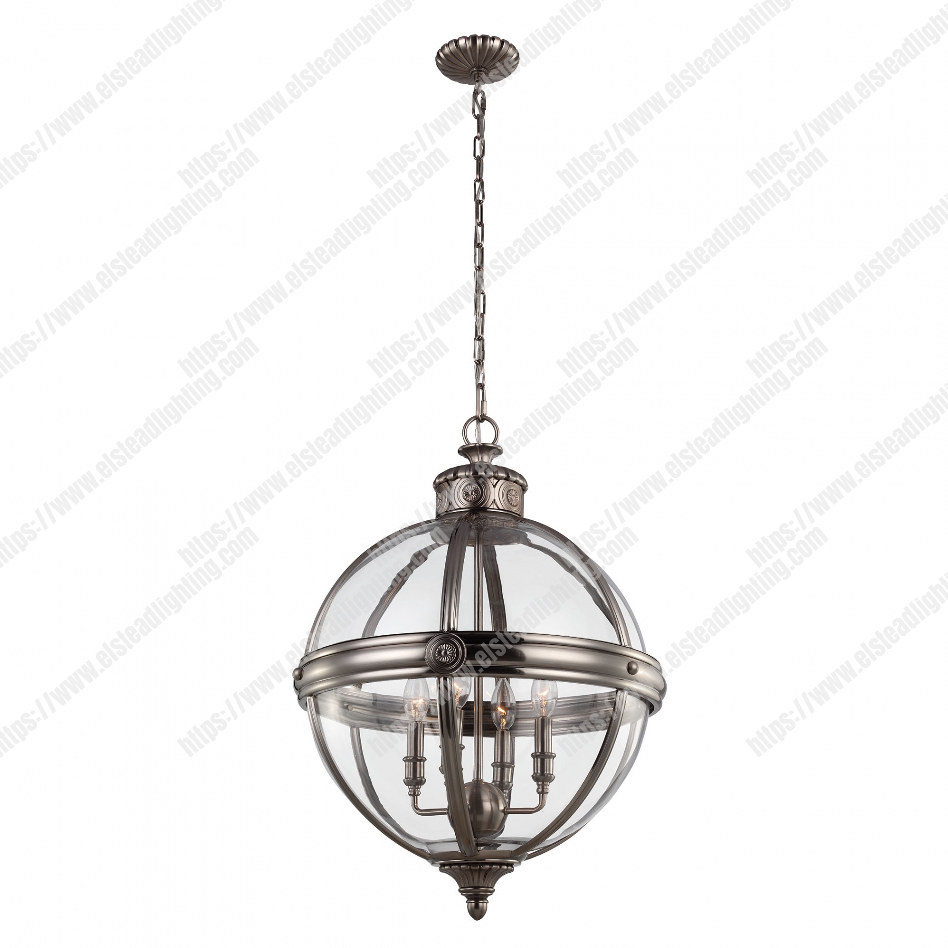Adams 4 Light Pendant Chandelier – Antique Nickel