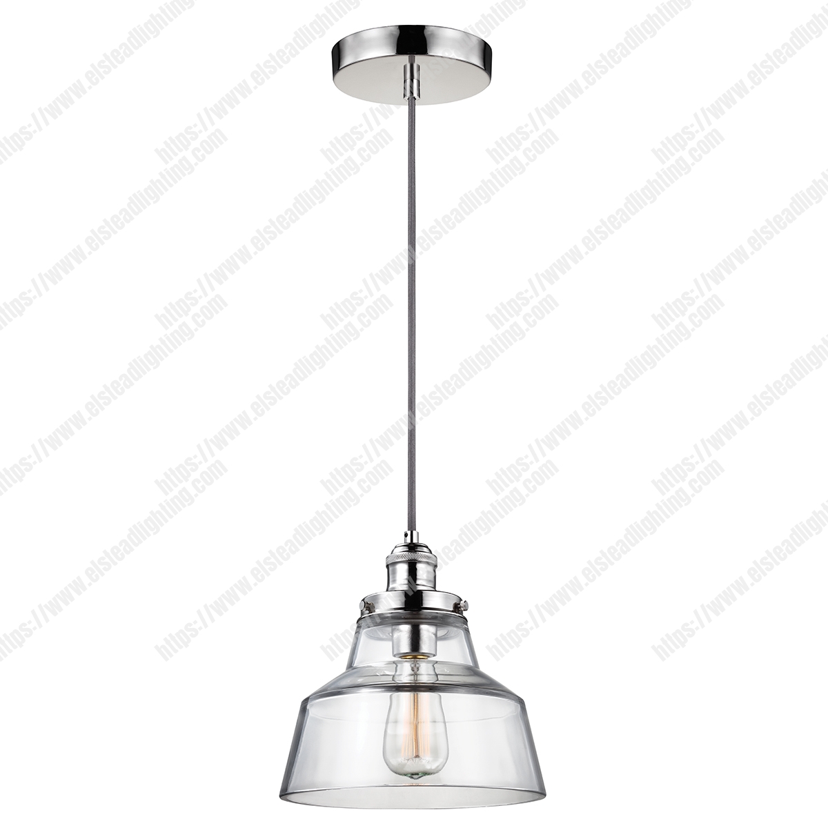 Baskin 1 Light Pendant - Polished Nickel