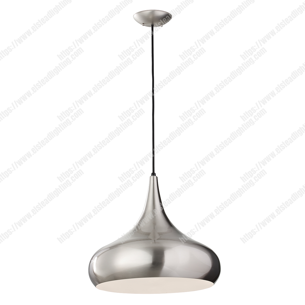 Beso 1 Light Large Pendant – Brushed Steel