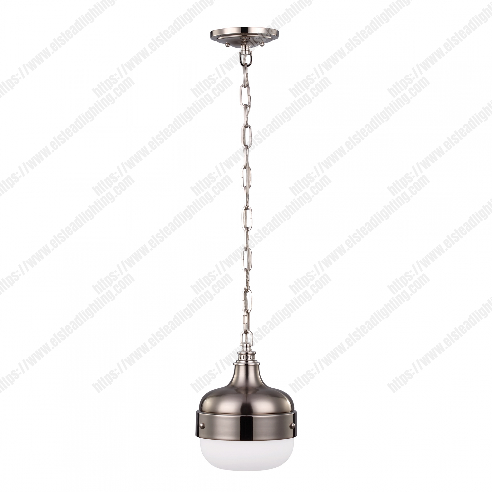 Cadence 1 Light Mini Pendant – Polished Nickel/Brushed Steel
