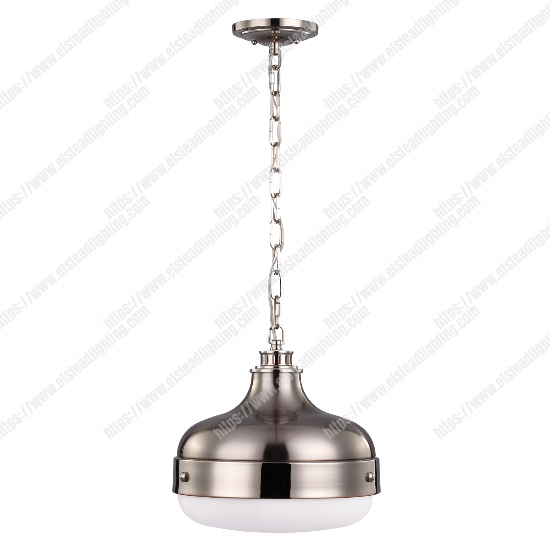 Cadence 2 Light Pendant – Polished Nickel/Brushed Steel