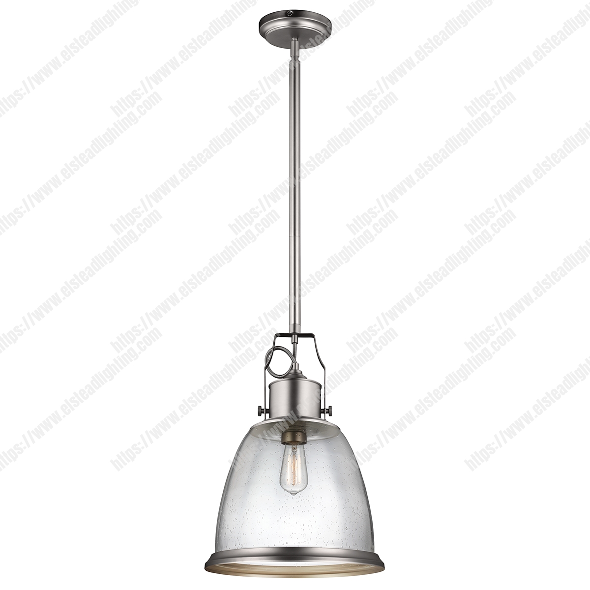 Hobson 1 Light Large Pendant Satin Nickel