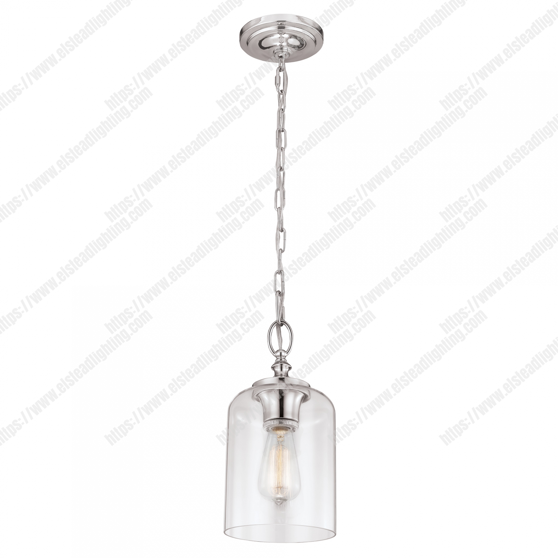 Hounslow 1 Light Mini Pendant Polished Nickel
