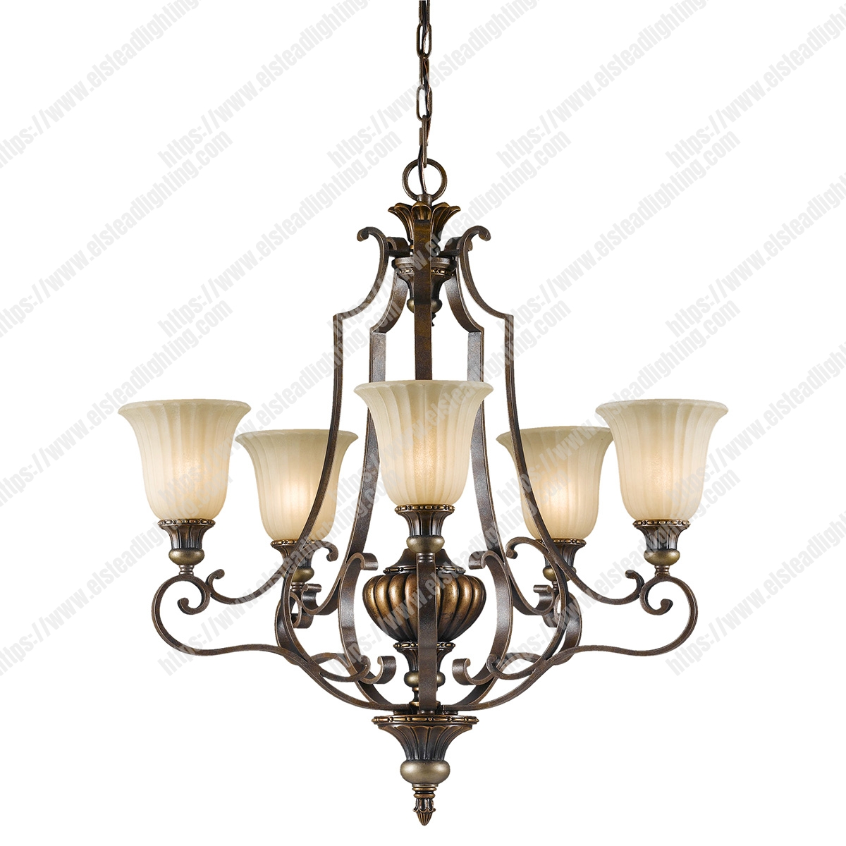 Kelham Hall 5 Light Up Light Chandelier