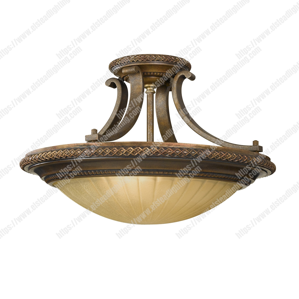 Kelham Hall 2 Light Semi-Flush Light