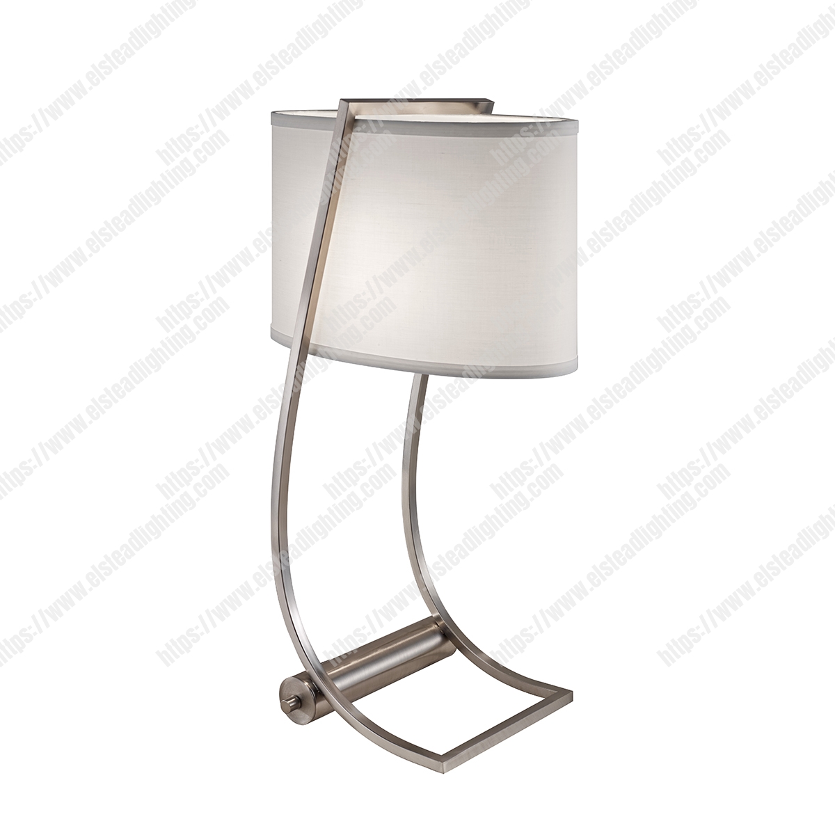 Lex 1 Light Table Lamp – Brushed Steel