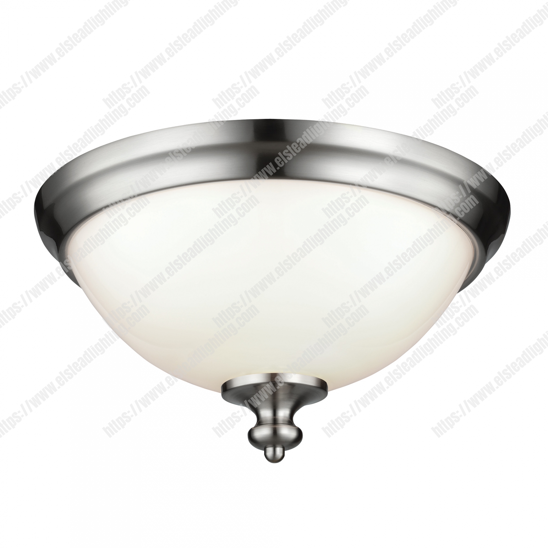 Parkman 2 Light Flush Mount - Brushed Steel