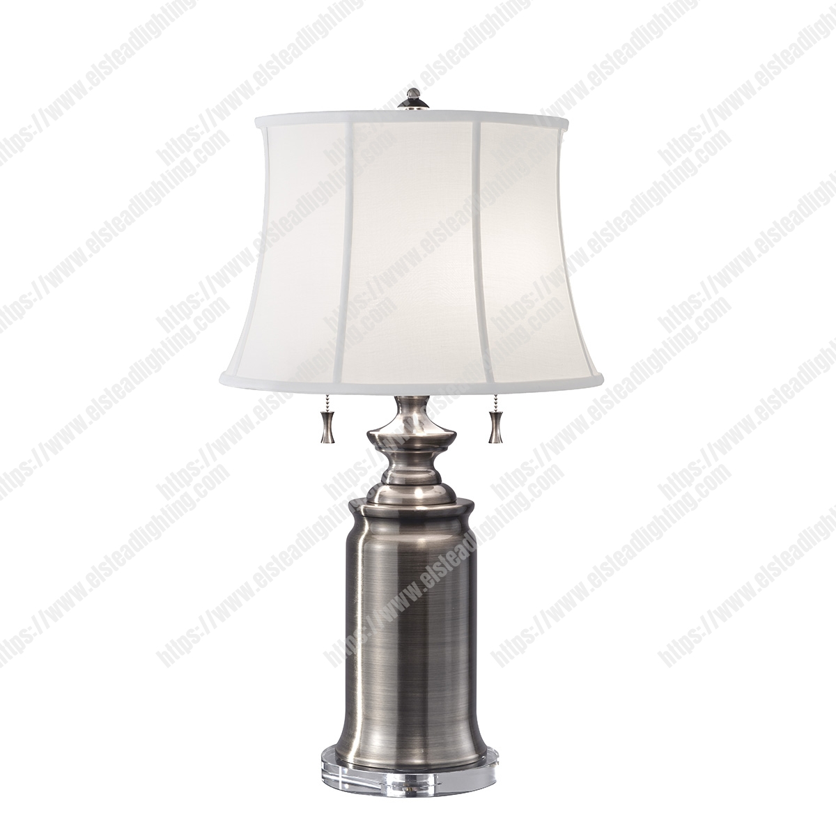 Stateroom 2 Light Table Lamp – Antique Nickel