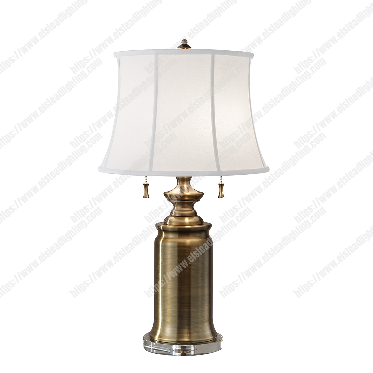 Stateroom 2 Light Table Lamp – Bali Brass
