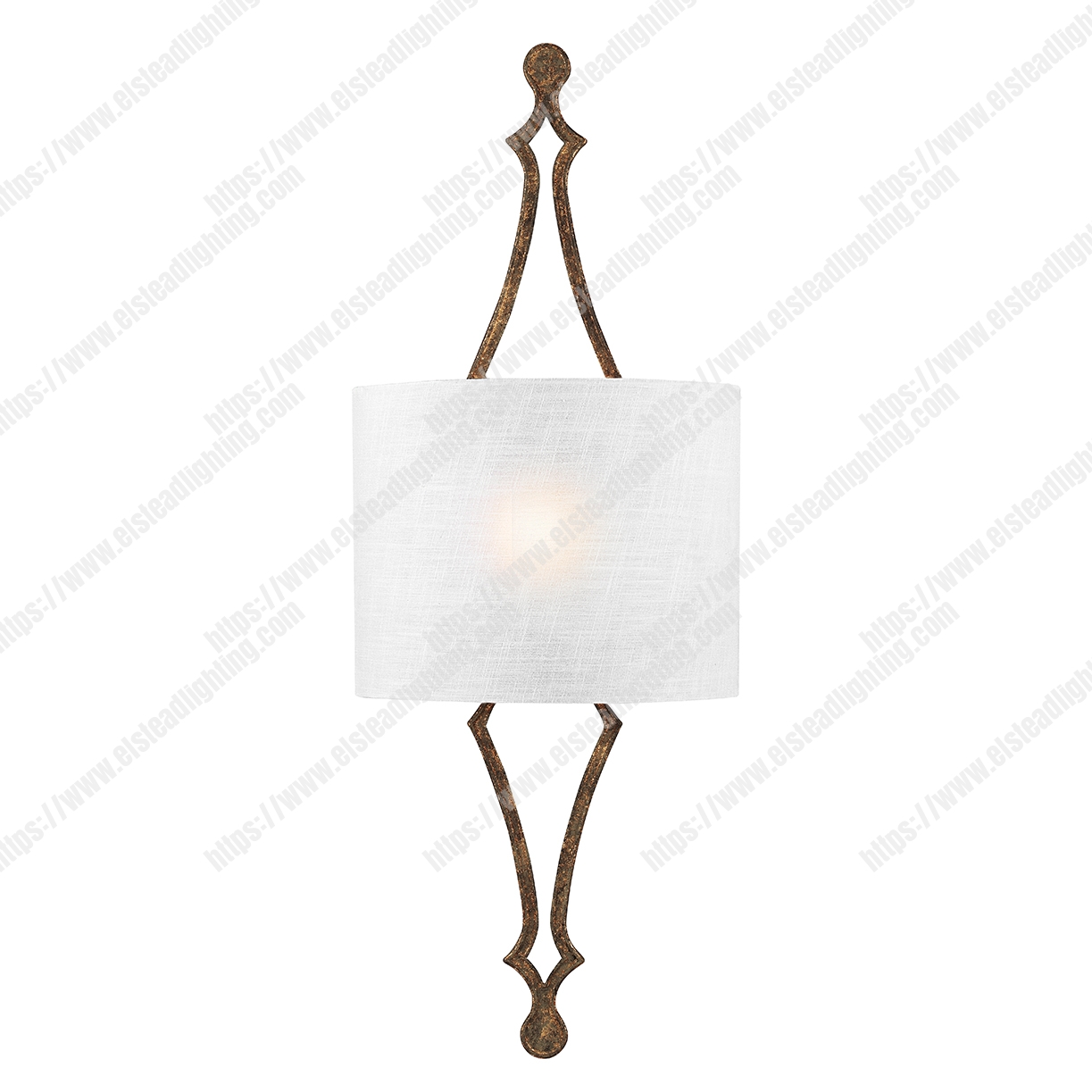 Tilling 1 Light Wall Light – Distressed Gold Leaf