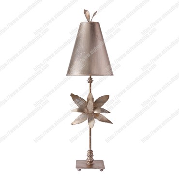 Azalea 1 Light Table Lamp &#8211; Silver Leaf