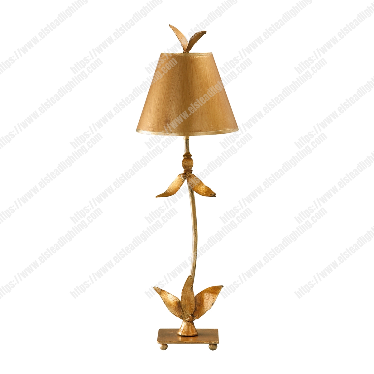 Red Bell 1 Light Table Lamp – Gold Leaf