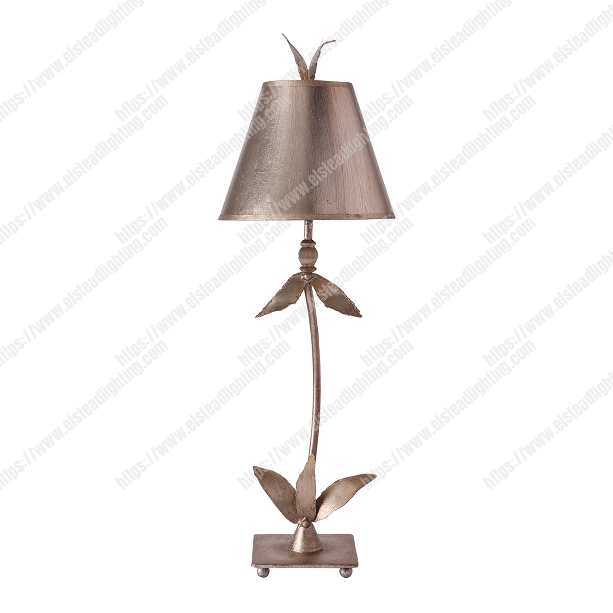 Red Bell 1 Light Table Lamp – Silver Leaf