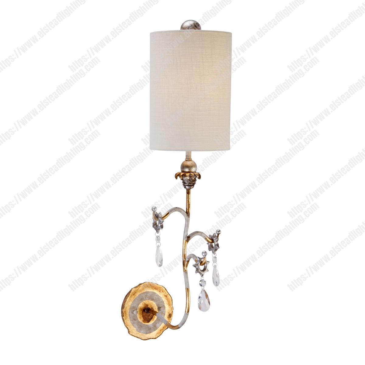 Tivoli 1 Light Wall Light - Gold & Cream Patina