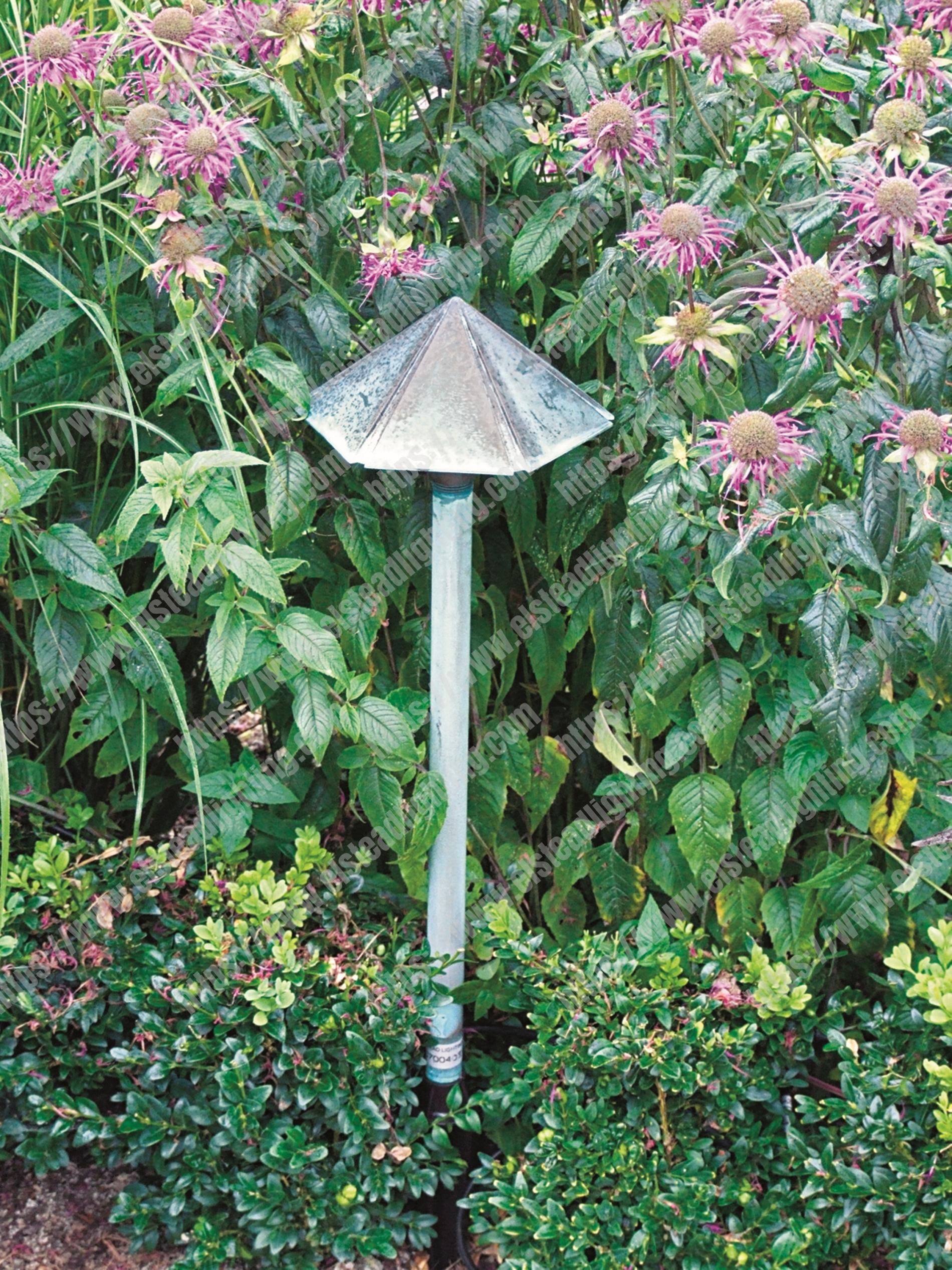 Bronze Hex Pagoda Light - Verdigris
