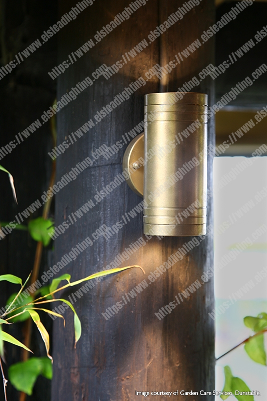 Elite Up/Down Wall Fitting - Solid Natural Brass