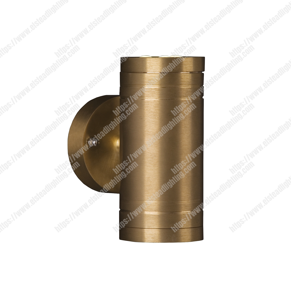 Elite Up/Down Wall Fitting - Solid Natural Brass