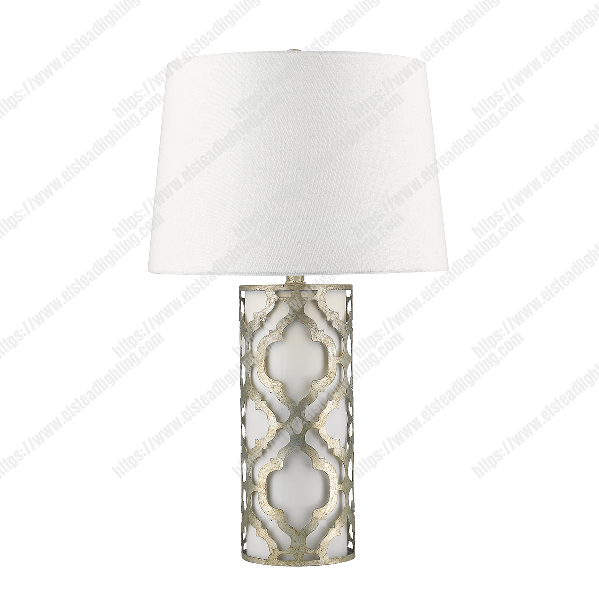 Arabella 1 Light Table Lamp - Distressed Silver